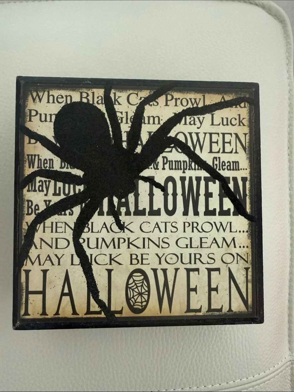 Ashland Black Spider Halloween Wall Plaque